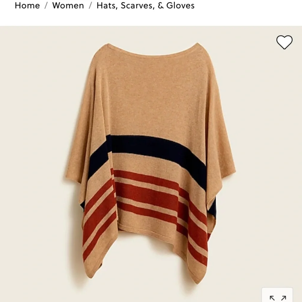 J. Crew Cashmere Blend popover poncho